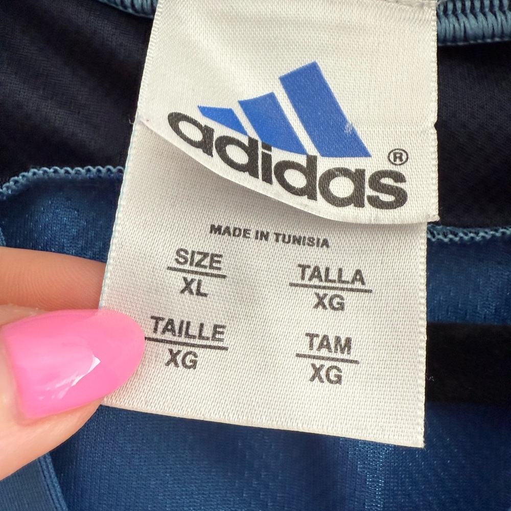 Adidas Men Blue White Black LongSleeve Goal Keeper Goalie Soccer Jersey Shirt XL - Picture 5 of 10